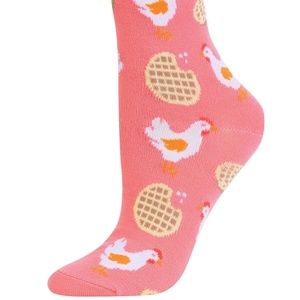 WOMEN'S CHICKEN & WAFFLES NOVELTY CREW 2 PACK